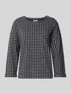 Bluzy damskie - Bluza o kroju regular fit z rękawem o dł. 3/4 i guzikiem - miniaturka - grafika 1