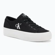 Trampki damskie - Trampki damskie Calvin Klein YW0YW01763 Vulc Flatform Low Cv MG black/bright white - miniaturka - grafika 1