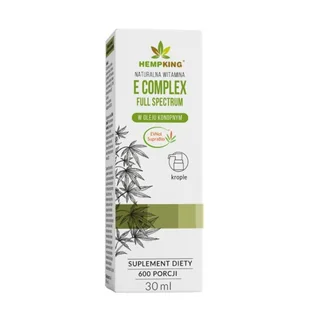 Bio HEMPKING HEMPKING Witamina E Complex w oleju konopnym HK7830 - Olejki do ciała i włosów - miniaturka - grafika 2