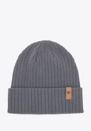 Czapki damskie - Czapka z bawełny klasyczna szara - miniaturka - grafika 1