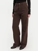 Spodnie damskie - G-Star Raw Spodnie materiałowe Deck 2.0 D26432-E078 Brązowy Wide Leg - miniaturka - grafika 1