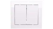 Wyłączniki światła i elektryczne - Ospel Włącznik podwójny KIER biały - miniaturka - grafika 1