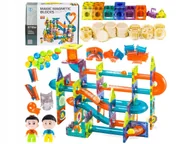 Klocki - Klocki Magnetyczne Tor Kulkowy Kulodrom Zestaw Konstrukcyjny 188 El. - miniaturka - grafika 1