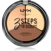 Cienie do powiek - NYX 3 STEPS TO SCULPT PALETTE SHADE 02 - miniaturka - grafika 1