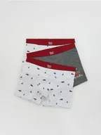 Skarpetki dla dzieci - Reserved - Bawełniane bokserki 3 pack - jasnoszary - miniaturka - grafika 1