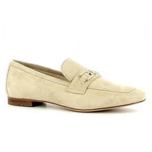 Beżowe lordsy zamszowe CARINII - Carinii - Mokasyny damskie - miniaturka - grafika 1