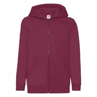 Bluzy dla dziewczynek - Bluza Dziecięca Z Kapturem Rozpinana Burgundowy r. 14-15(164) - miniaturka - grafika 1