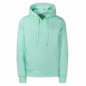 Bluzy męskie - Męska ocieplana bluza dresowa z kapturem rozpinana na zamek M miętowa 61 - miniaturka - grafika 1