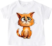 Koszulki dla dziewczynek - Koszulka z kotem kotek21 - miniaturka - grafika 1