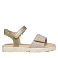 Buty dla dziewczynek - Sandały Geox J Haiti J028ZA 007NF C2012 D Złoty - miniaturka - grafika 1
