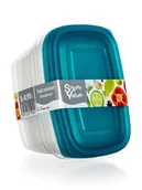 Pojemniki kuchenne - Komplet plastikowych pojemników do żywności Super Value 0,95l 3 szt - miniaturka - grafika 1