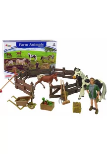 Zestaw Figurek Farma Do Złożenia Drewniana Zagroda Konie - Figurki dla dzieci - miniaturka - grafika 1
