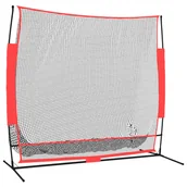 Baseball, krykiet, palant - Przenośna siatka do baseballa, czarno-czerwona, 21 - miniaturka - grafika 1