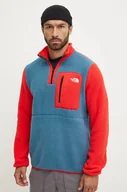 Bluzy męskie - The North Face bluza sportowa Yumiori kolor turkusowy wzorzysta NF0A883S0EO1 - miniaturka - grafika 1