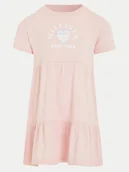 Sukienki i spódniczki dla dziewczynek - Tommy Hilfiger Sukienka codzienna Heart KG0KG07926 M Różowy Regular Fit - miniaturka - grafika 1
