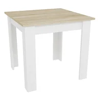 Stoły - Klasyczny kwadratowy stół dąb sonoma + biały W3-E16 - miniaturka - grafika 1