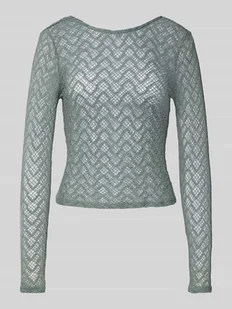 Bluzka z długim rękawem o kroju slim fit z mieszanki bawełny model ‘ANGILA’ - Bluzki damskie - miniaturka - grafika 1