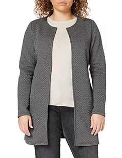 VILA CLOTHES Damska kurtka Vinaja New Long Jacket-Noos Cardigan, Szary (średni szary melanż), L - Kurtki damskie - miniaturka - grafika 1