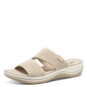 Klapki i japonki damskie - Jana Klapki damskie, wegańskie, nadają się do prania, beżowe/złote, 38 EU, beżowy złoty, 38 EU - miniaturka - grafika 1