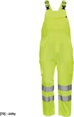 Odzież robocza - CERVA GANDIA HV spodnie ogrodniczki z taśmami odblaskowymi posiadające elastyczne szelki z plastikowymi klamrami - żółty 62 - miniaturka - grafika 1