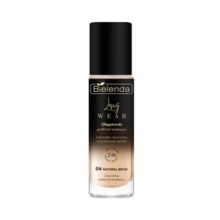 Bielenda Długotrwały podkład matujący 04 Natural Beige ceramidy + kolagen + koloidalne złoto - Podkłady do twarzy - miniaturka - grafika 1