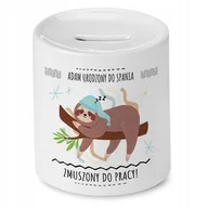 Skarbonki - Skarbonka Dla Adama na Urodziny Imieniny Prezent z Nadrukiem ze Zdjęciem - miniaturka - grafika 1