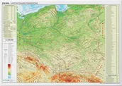 Mapy i plansze edukacyjne - Polska. Mapa ścienna fizyczna - miniaturka - grafika 1