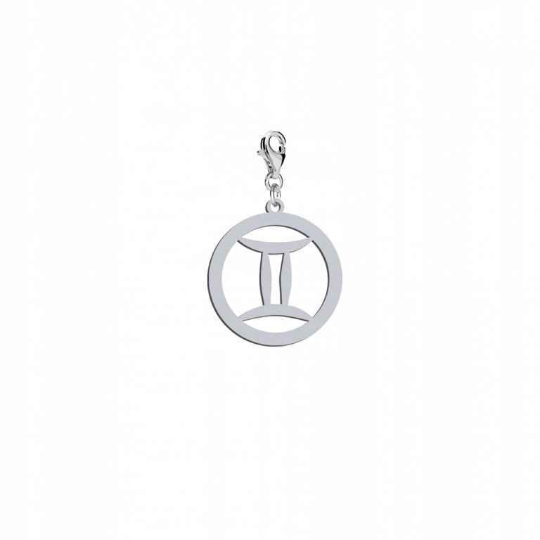 Charms Znak Zodiaku Bliźnięta Srebro 925 Prezent Kobieta DEDYKACJA GRATIS