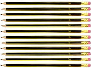 Ołówek tradycyjny z gumką twardość B3 Tetis 12 sztuk - Ołówki - miniaturka - grafika 1