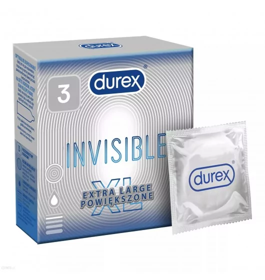 Durex Invisible XL -  Prezertwaty Powiększone  << DYSKRETNIE   |   DOSTAWA 24h   |  GRATISY
