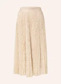 Spódnice - Guess Spódnica Koronkowa Charlotte Z Plisami gold - miniaturka - grafika 1