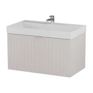Szafki łazienkowe - Szafka łazienkowa pod umywalkę Krofam Harmo 80 cm kaszmirowy mat 158-0103 - miniaturka - grafika 1