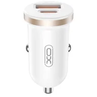 Ładowarki samochodowe - Ładowarka samochodowa XO CC56 PD 30W Biały - miniaturka - grafika 1