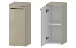 Słupek Łazienkowy RON 30 cm DD Lewy - Cappuccino Wysoki Połysk - Uchwyty Chromowane - Szafki łazienkowe - miniaturka - grafika 1