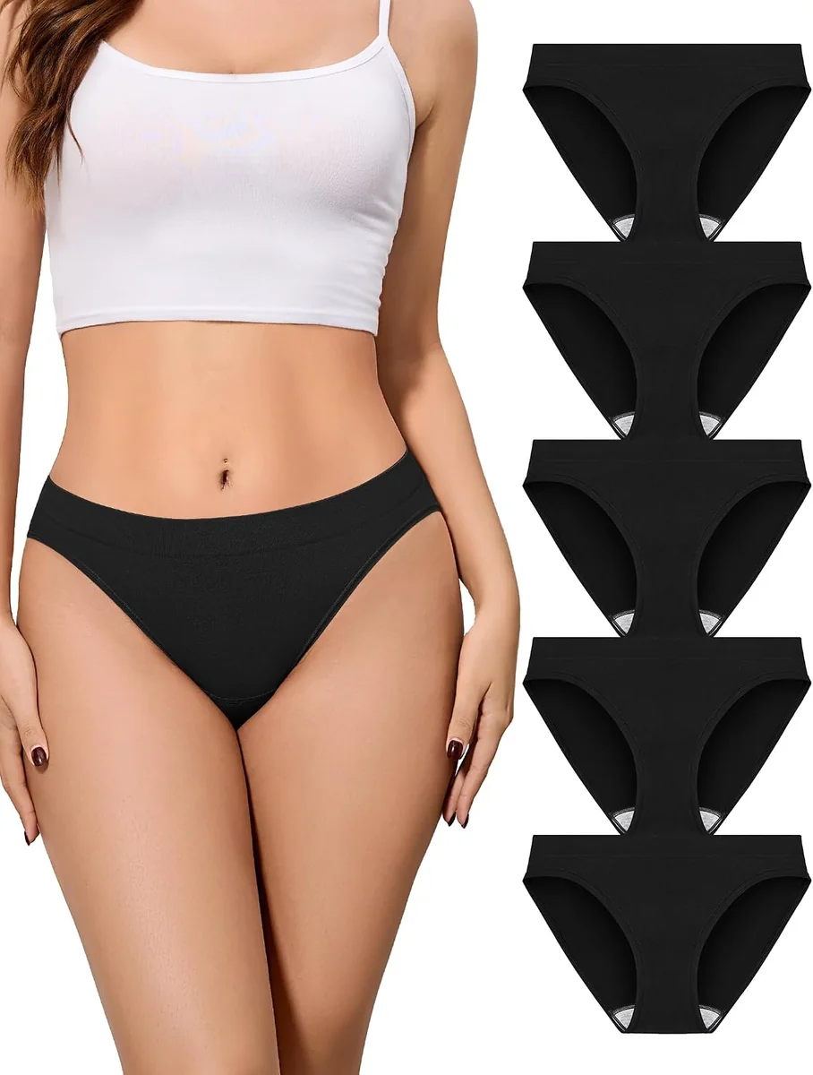 MAJTKI DAMSKIE BIKINI ODDYCHAJACE WYGODNE ELASTYCZNE SPORTOWE FIGI 5 PAKIET