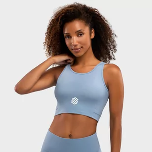 Stanik Fitness SIROKO Crunch Blue Błękitny Kobieta - Bielizna sportowa damska - miniaturka - grafika 1