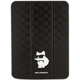 Karl Lagerfeld KLFC11SAKHPCK iPad 10.9" Folio Magnet Allover Cover czarny/black Saffiano Monogram Choupette - Etui do tabletów - miniaturka - grafika 1