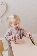 Gryzaki dla dzieci - New! Baby's only silicone teether ball 0+ Old pink BO-860.862.007.50 - miniaturka - grafika 1