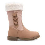 Buty dla dziewczynek - Kozaki Nelli Blu CS1575-03 Różowy - miniaturka - grafika 1