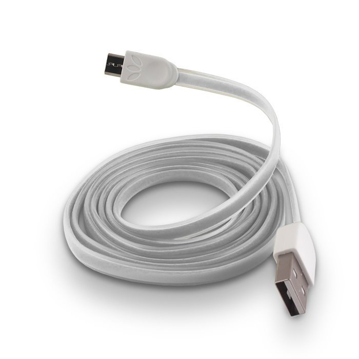 Kabel micro USB FOREVER silikonowy, płaski, biały