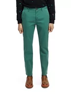 Spodnie męskie - Scotch & Soda Essentials Stuart-Organic Cotton Stretch Twill spodnie chinosy męskie, Preppy Green 4859, 30W / 32L - miniaturka - grafika 1