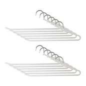 Skarpetki dla dzieci - Relaxdays Wieszak na spodnie, zestaw 12 szt., antypoślizgowe wieszaki na ubrania, oszczędność miejsca, wys. x gł.: 17,5 x 35 x 0,5 cm, wieszak na garnitur, biały - miniaturka - grafika 1