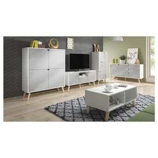 Zestaw Mebli Do Salonu Szary Tokio Vivaldi Meble Biały, Szary - Inne meble do salonu - miniaturka - grafika 1
