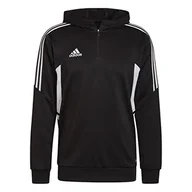 Bluzy męskie - adidas Męska bluza z kapturem Track Top, czarny, L - miniaturka - grafika 1