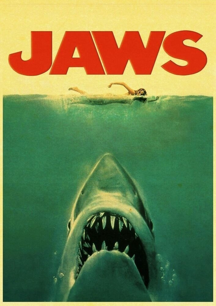 PODKŁADKA POD MYSZ Z Nadrukiem 22x18 cm Jaws Szczęki Vintage Tekst Prezent