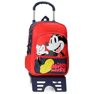 Plecaki szkolne i tornistry - Disney Mickey Mouse Fashion Plecak szkolny z wózkiem Wielobarwny 30x38x12 cms Mikrofibra 13,68L, Wielobarwny, plecak szkolny na kółkach - miniaturka - grafika 1