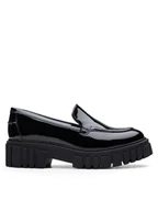 Półbuty damskie - Clarks Loafersy Page Loafer 26178682 Czarny - miniaturka - grafika 1