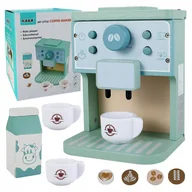 Zabawki interaktywne dla dzieci - Drewniany Ekspres Do Kawy Dla Dzieci Automat Agd Kawiarnia Filiżanki - miniaturka - grafika 1