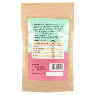 Mieszanka na shake czerwona porzeczka jarmuż 65g - Soki i napoje niegazowane - miniaturka - grafika 2
