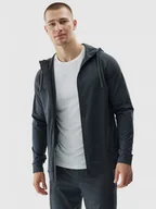 Bluzy sportowe męskie - Męska bluza treningowa 4F 4FWAW24TFSWM403 - szara - miniaturka - grafika 1